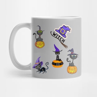 Halloween Stickers pack - witches - 5 stickers Mug